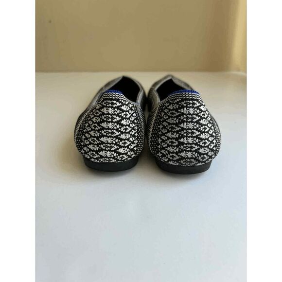 Rothy's the Point Black and White Python Snake Print Retired Womens Size 8.5 - Picture 2 of 10